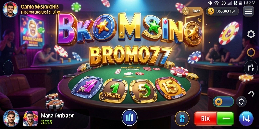 Tampilan antarmuka BROMO77 yang menarik dan gameplay yang seru.