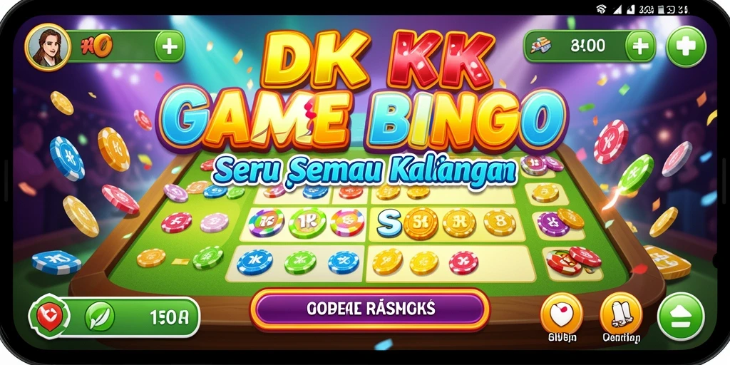 Tampilan gameplay DKK yang seru dalam bermain Bingo.