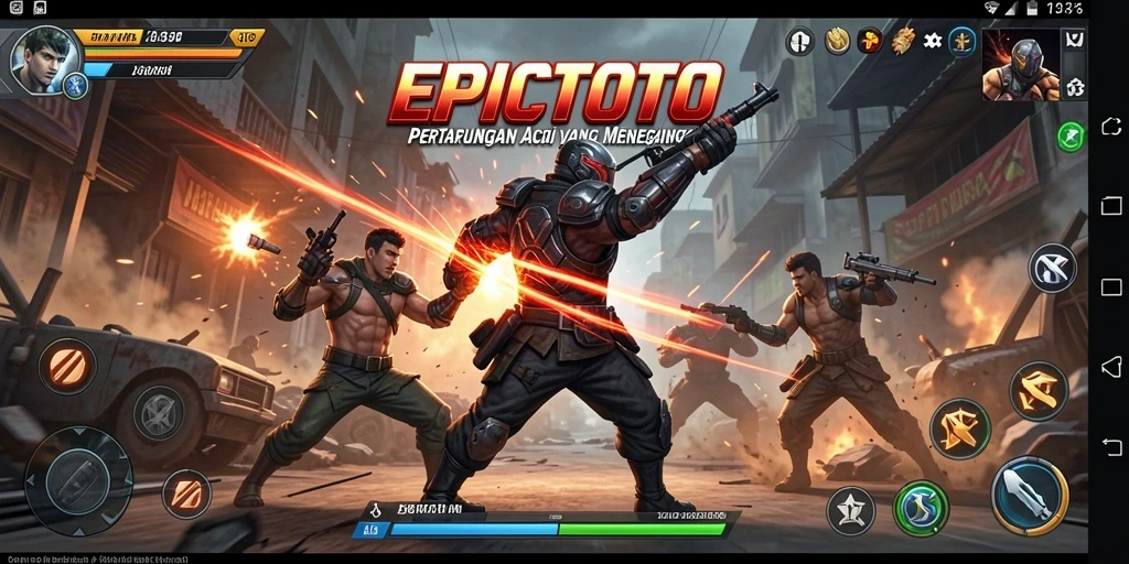 Tangkapan layar dari gameplay intens EPICTOTO dengan grafis memukau.