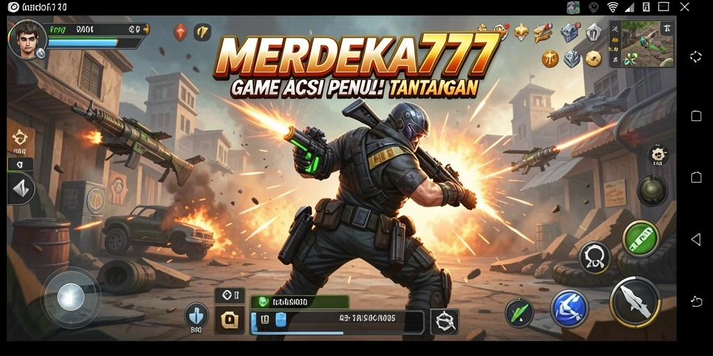 Screenshoot gameplay <strong>MERDEKA777</strong> dengan aksi pertempuran yang seru.