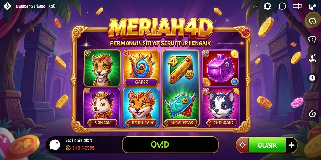 Tampilan permainan slot MERIAH4D dengan efek visual yang menarik.