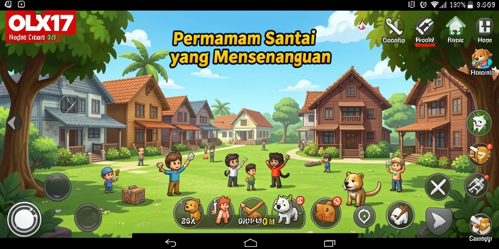 Screenshot gameplay OLX17 yang penuh warna dan seru.