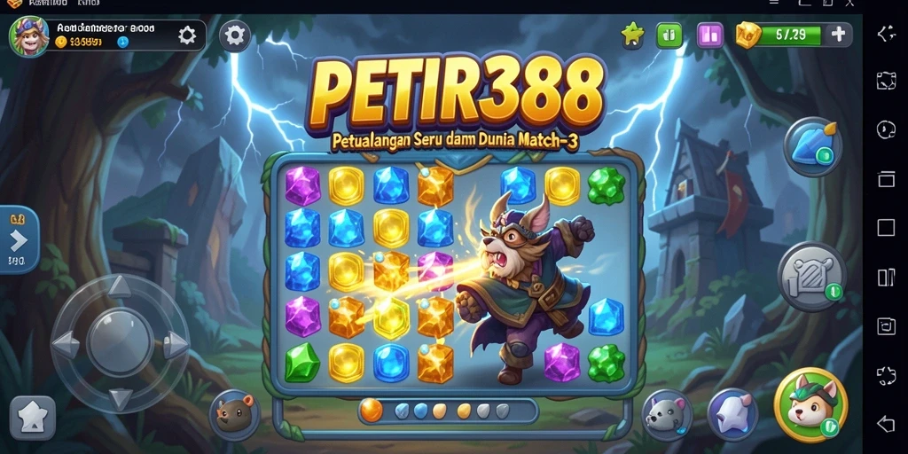 Tampilan menarik dari gameplay PETIR388 dalam momen mencocokkan item.