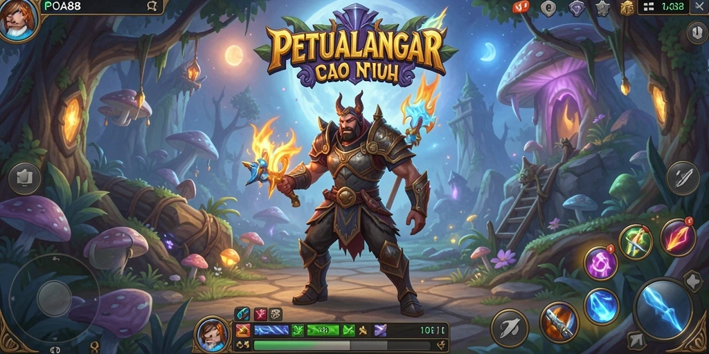 Screenshot utama POA88 menampilkan aksi mendebarkan dalam petualangan.
